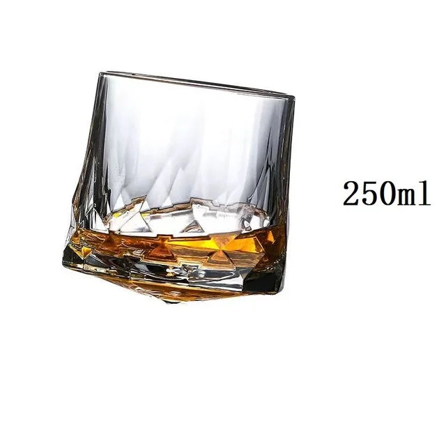 160Ml Tumbler Glass Rotating Whiskey Glass Creative Gyro Glass Drinkware Red Wine Glass Shake Decompression Glass Wine Cup